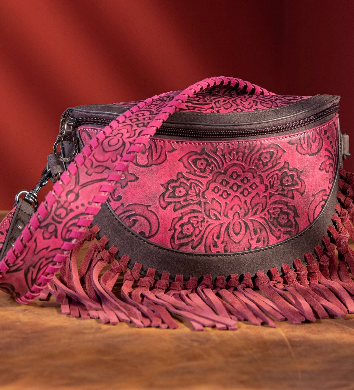 MW Fuchsia Fringe Bum Bag