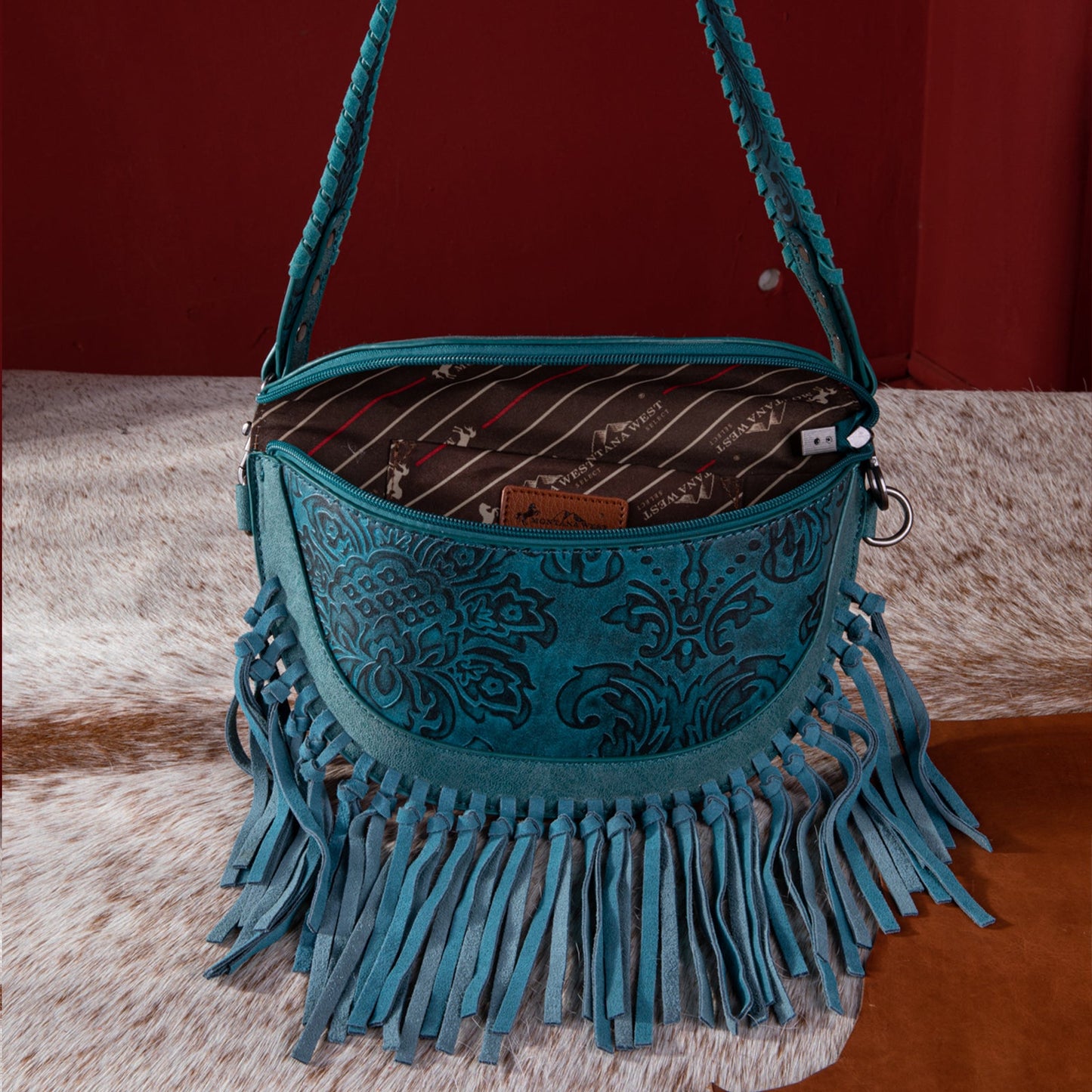 MW Turquoise Fringe Bum Bag