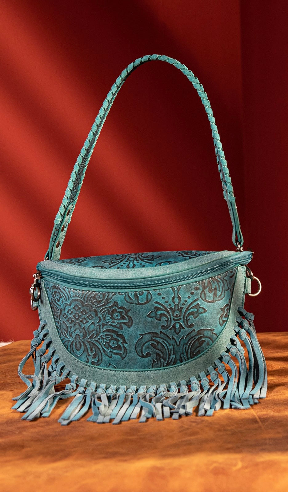 MW Turquoise Fringe Bum Bag