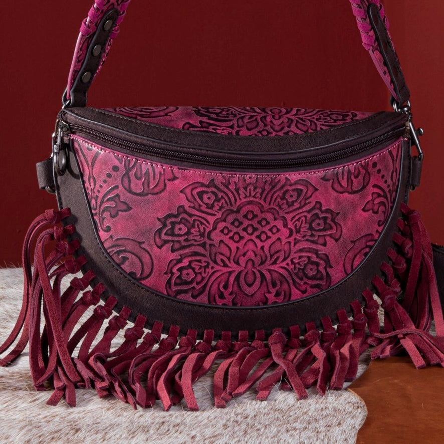 MW Fuchsia Fringe Bum Bag
