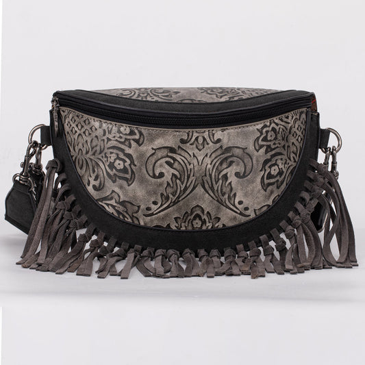 MW Grey Fringe Bum Bag